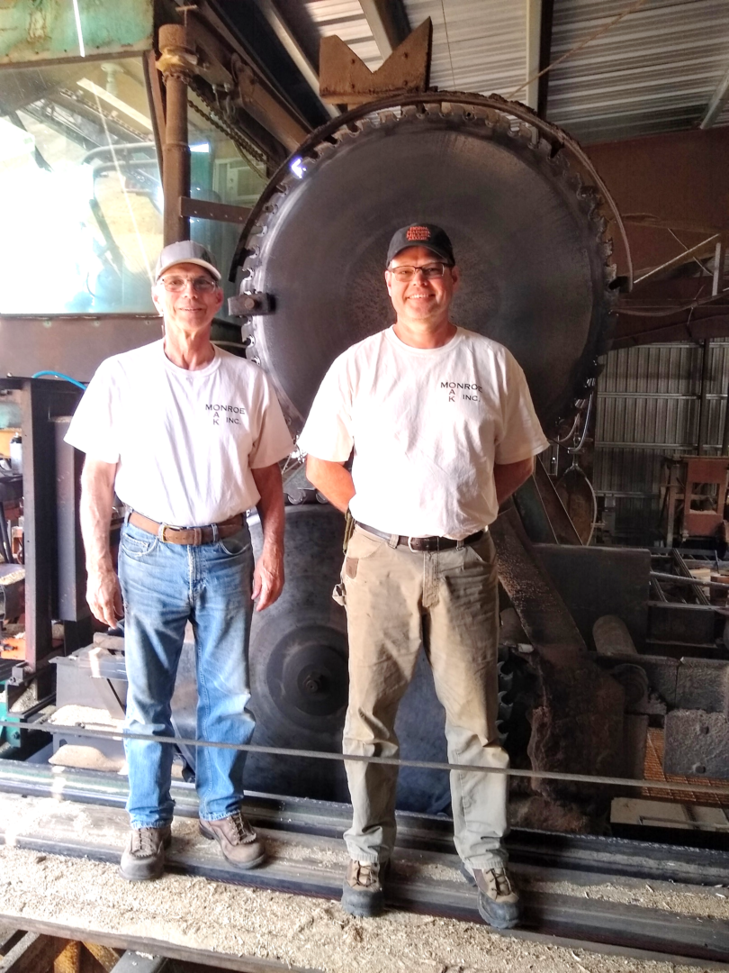 Bill Monroe’s sons, Dan Monroe (left) and Andy Monroe<br> (right) own and operate Monroe Oak today.